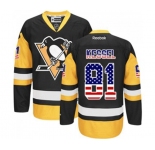 Reebok Pittsburgh Penguins #81 Phil Kessel Premier Black Gold USA Flag Fashion NHL Jersey