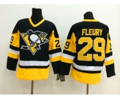 nhl jerseys pittsburgh penguins #29 fleury m&n black