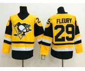 nhl jerseys pittsburgh penguins #29 fleury m&n yellow