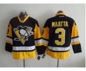 nhl jerseys pittsburgh penguins #3 maatta black-yellow[maatta]
