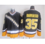 nhl jerseys pittsburgh penguins #35 barrasso black-yellow[new]