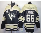 nhl jerseys pittsburgh penguins #66 lemieux black-cream[pullover hooded sweatshirt][patch C]