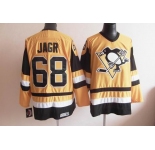 nhl jerseys pittsburgh penguins #68 jagr m&n yellow