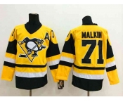 nhl jerseys pittsburgh penguins #71 malkin yellow[patch A]