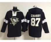 nhl jerseys pittsburgh penguins #87 crosby black-white[pullover hooded sweatshirt]