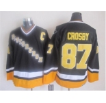 nhl jerseys pittsburgh penguins #87 crosby black-yellow[new]