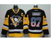 nhl jerseys pittsburgh penguins #87 crosby black[national flag version]][patch C]