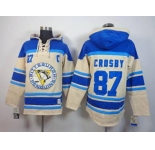 nhl jerseys pittsburgh penguins #87 crosby blue-cream[pullover hooded sweatshirt][patch C]