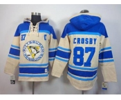 nhl jerseys pittsburgh penguins #87 crosby blue-cream[pullover hooded sweatshirt][patch C]
