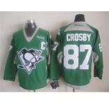 nhl jerseys pittsburgh penguins #87 sidney crosby training green