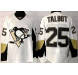 nhl pittsburgh penguins #25 talbot white