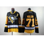 nhl pittsburgh penguins #71 malkin m&n black