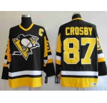 nhl pittsburgh penguins #87 crosby m&n black