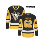 Women's Pittsburgh Penguins #62 Carl Hagelin Reebok Black Premier Jersey