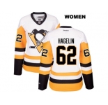 Women's Pittsburgh Penguins #62 Carl Hagelin Reebok White Away Premier Player Jersey
