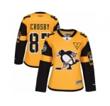 Women's Reebok Pittsburgh Penguins #87 Sidney Crosby Authentic Gold 2017 Stadium Series NHL Jersey