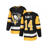 Youth Adidas Pittsburgh Penguins #14 Chris Kunitz Black Home Authentic Stitched NHL Jersey