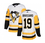 Youth Adidas Pittsburgh Penguins #19 Derick Brassard Authentic White Away NHL Jersey