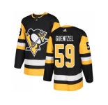 Youth Adidas Pittsburgh Penguins #59 Jake Guentzel Black Home Authentic Stitched NHL Jersey