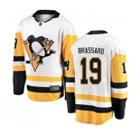 Youth Pittsburgh Penguins #19 Derick Brassard Authentic White Away Fanatics Branded Breakaway NHL Jersey