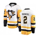 Youth Pittsburgh Penguins #2 Chad Ruhwedel Fanatics Branded White Away Breakaway NHL Jersey