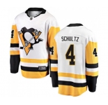 Youth Pittsburgh Penguins #4 Justin Schultz Fanatics Branded White Away Breakaway NHL Jersey