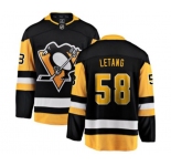Youth Pittsburgh Penguins #58 Kris Letang Fanatics Branded Black Home Breakaway NHL Jersey
