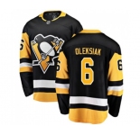 Youth Pittsburgh Penguins #6 Jamie Oleksiak Authentic Black Home Fanatics Branded Breakaway NHL Jersey