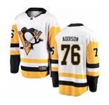Youth Pittsburgh Penguins #76 Calen Addison Authentic White Away Fanatics Branded Breakaway NHL Jersey