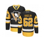 Youth Reebok Pittsburgh Penguins #62 Carl Hagelin Premier Black Gold Third NHL Jersey
