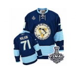 Youth Reebok Pittsburgh Penguins #71 Evgeni Malkin Premier Navy Blue Third Vintage 2017 Stanley Cup Final NHL Jersey