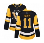 Women Adidas Pittsburgh Penguins #11 Jimmy Hayes Authentic Black Home NHL Jersey