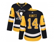 Women Adidas Pittsburgh Penguins #14 Chris Kunitz Black Home Authentic Stitched NHL Jersey