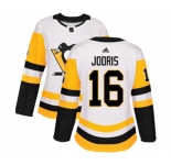 Women Adidas Pittsburgh Penguins #16 Josh Jooris Authentic White Away NHL Jersey