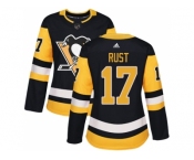 Women Adidas Pittsburgh Penguins #17 Bryan Rust Black Home Authentic Stitched NHL Jers