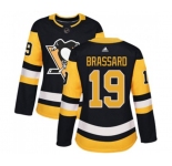 Women Adidas Pittsburgh Penguins #19 Derick Brassard Authentic Black Home NHL Jersey