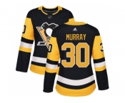 Women Adidas Pittsburgh Penguins #30 Matt Murray Black Home Authentic Stitched NHL Jersey