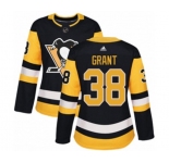 Women Adidas Pittsburgh Penguins #38 Derek Grant Authentic Black Home NHL Jersey