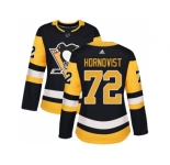 Women Adidas Pittsburgh Penguins #72 Patric Hornqvist Black Home Authentic Stitched NHL Jersey
