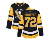 Women Adidas Pittsburgh Penguins #72 Patric Hornqvist Black Home Authentic Stitched NHL Jersey