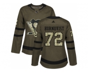 Women Adidas Pittsburgh Penguins #72 Patric Hornqvist Green Salute to Service Stitched NHL Jersey