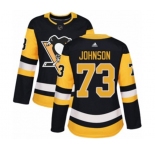 Women Adidas Pittsburgh Penguins #73 Jack Johnson Authentic Black Home NHL Jersey