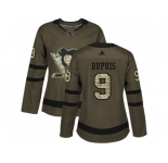 Women Adidas Pittsburgh Penguins #9 Pascal Dupuis Green Salute to Service Stitched NHL Jerse