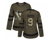 Women Adidas Pittsburgh Penguins #9 Pascal Dupuis Green Salute to Service Stitched NHL Jerse