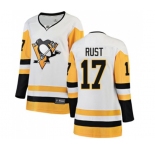 Women Pittsburgh Penguins #17 Bryan Rust Authentic White Away Fanatics Branded Breakaway NHL Jersey
