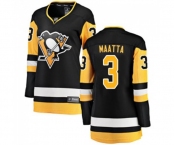 Women Pittsburgh Penguins #3 Olli Maatta Fanatics Branded Black Home Breakaway NHL Jersey