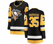 Women Pittsburgh Penguins #35 Tom Barrasso Fanatics Branded Black Home Breakaway NHL Jersey
