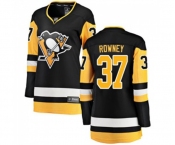 Women Pittsburgh Penguins #37 Carter Rowney Fanatics Branded Black Home Breakaway NHL Jersey