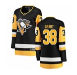 Women Pittsburgh Penguins #38 Derek Grant Authentic Black Home Fanatics Branded Breakaway NHL Jersey