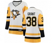 Women Pittsburgh Penguins #38 Derek Grant Authentic White Away Fanatics Branded Breakaway NHL Jersey